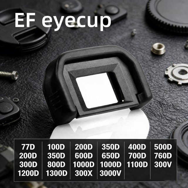 Weiche Silikon Augenmuschel Gummikappe für Canon EF DSLR Kameras, Farbe: Schwarz - Bild 1