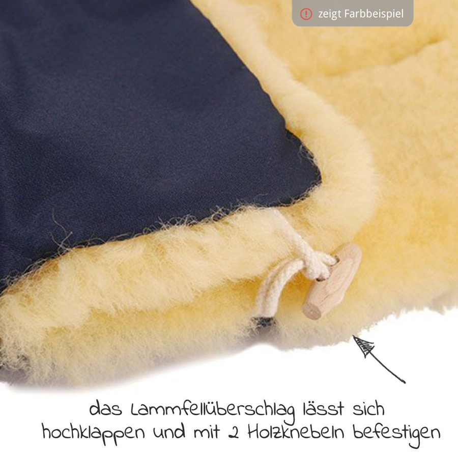 Kaiser Lammfell-Fußsack Natura Melange Anthrazit - Bild 7