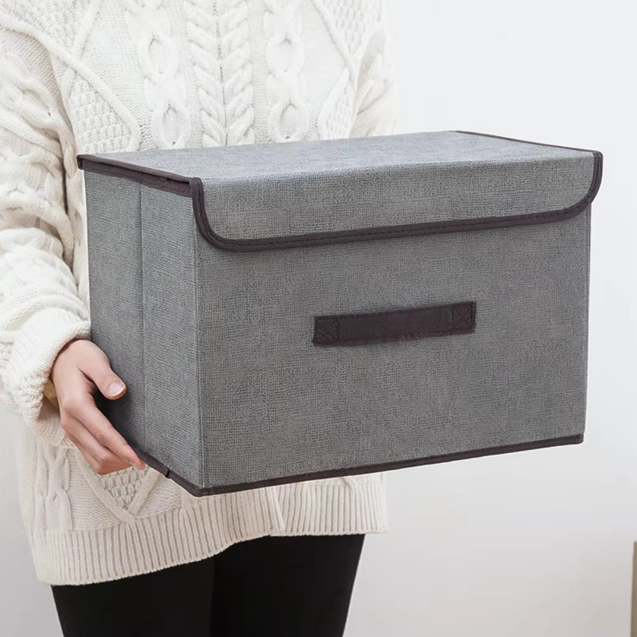 LEENKEA Faltbare Kleideraufbewahrungsbox aus Stoff in Grün, Staubgeschützte Organisationsbox mit großer Kapazität - Bild 3