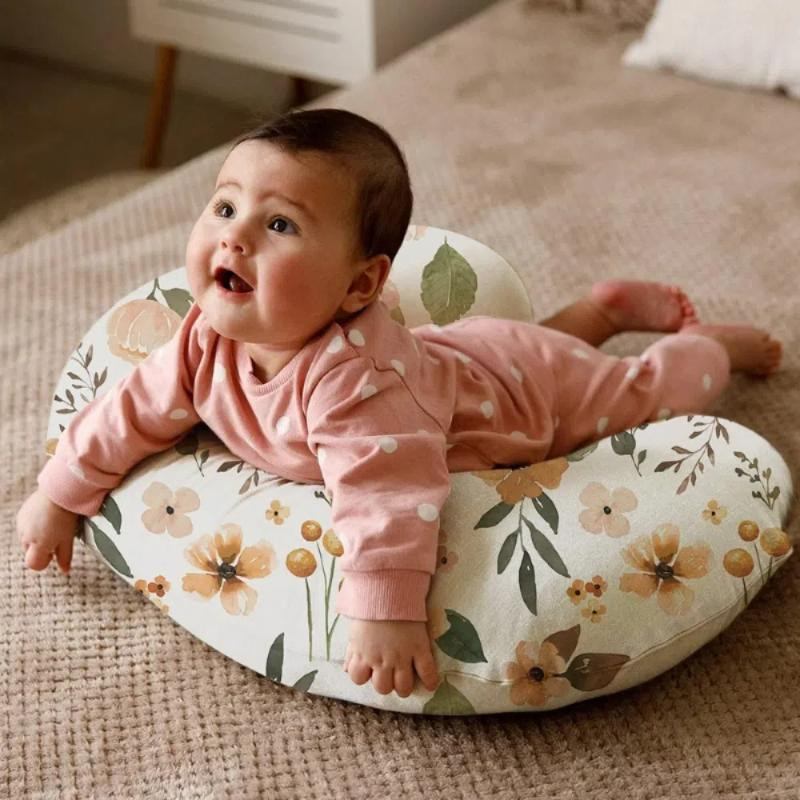 MARKET-2 Atmungsaktiver Stretch-Stillkissenbezug aus Baumwolle und Polyester mit abnehmbarem Bezug als vielseitige Babysitzhilfe für Säuglinge von 0-12 Monaten - Bild 1