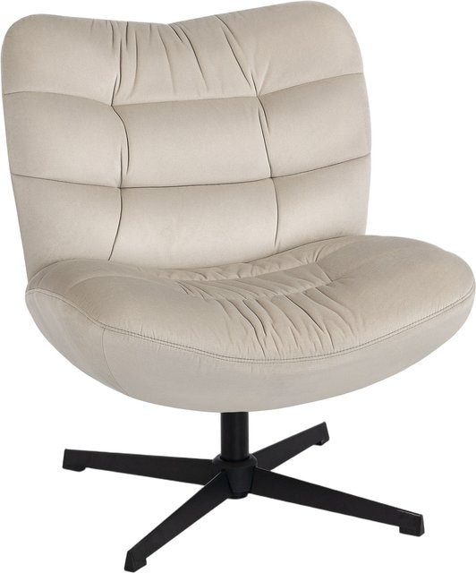 HOMCOM drehbarer Wohnzimmer-Sessel 360 Grad mit gepolsterter Chenille-Sitzfläche in Beige - Bild 1