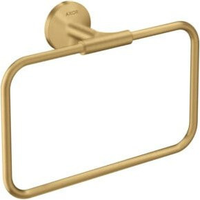 Hansgrohe Axor Uni. Circular Handtuchring in Schwarz und gebürstetem Gold, Wandmontage, B/H: 25,0 x 21,6 cm - Bild 1