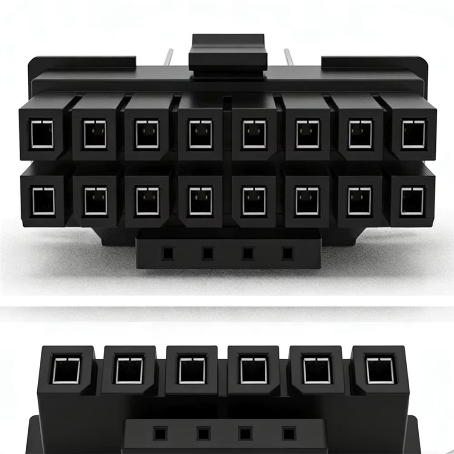 T.F.SKYWINDINTL 12VHPWR MicroFit 3.0 16-Pin-Stromanschluss für PCIe 5.0 ATX 3.0 PC-Netzteil und 4090 GPU-Karte, Schwarz - Bild 2