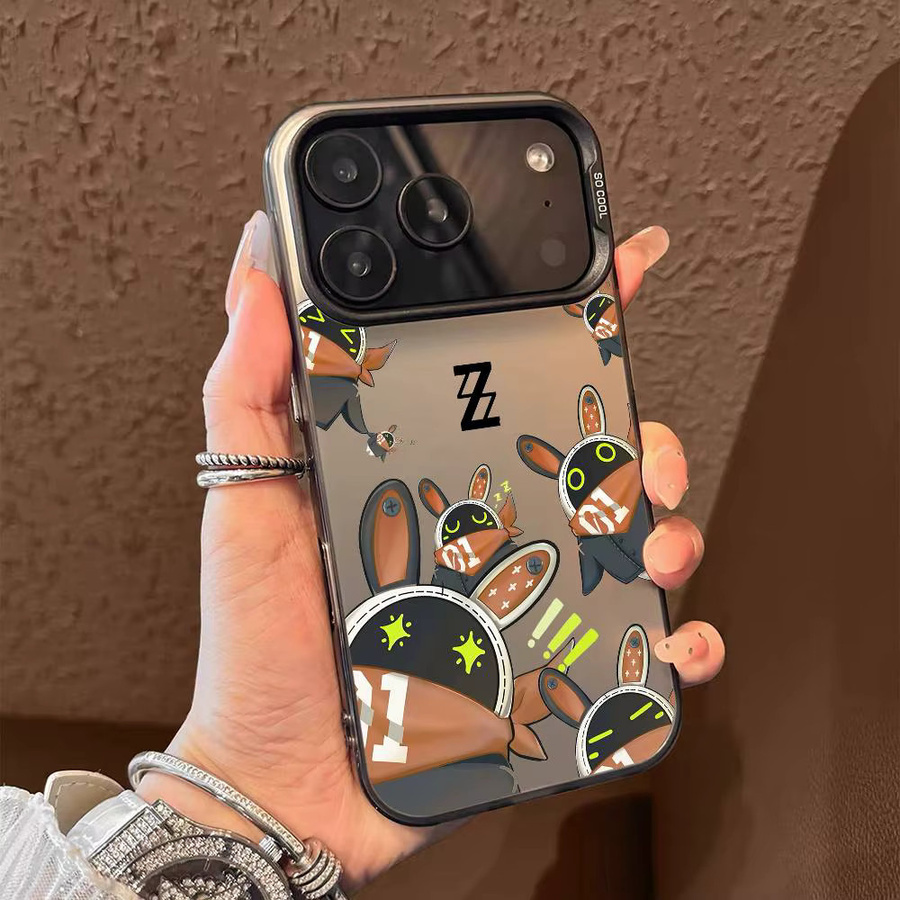 Aurora Bangboo Handyhülle für iPhone 11 bis iPhone 17 Pro Max, mehrfarbig, mattes Laser-Design - Bild 3
