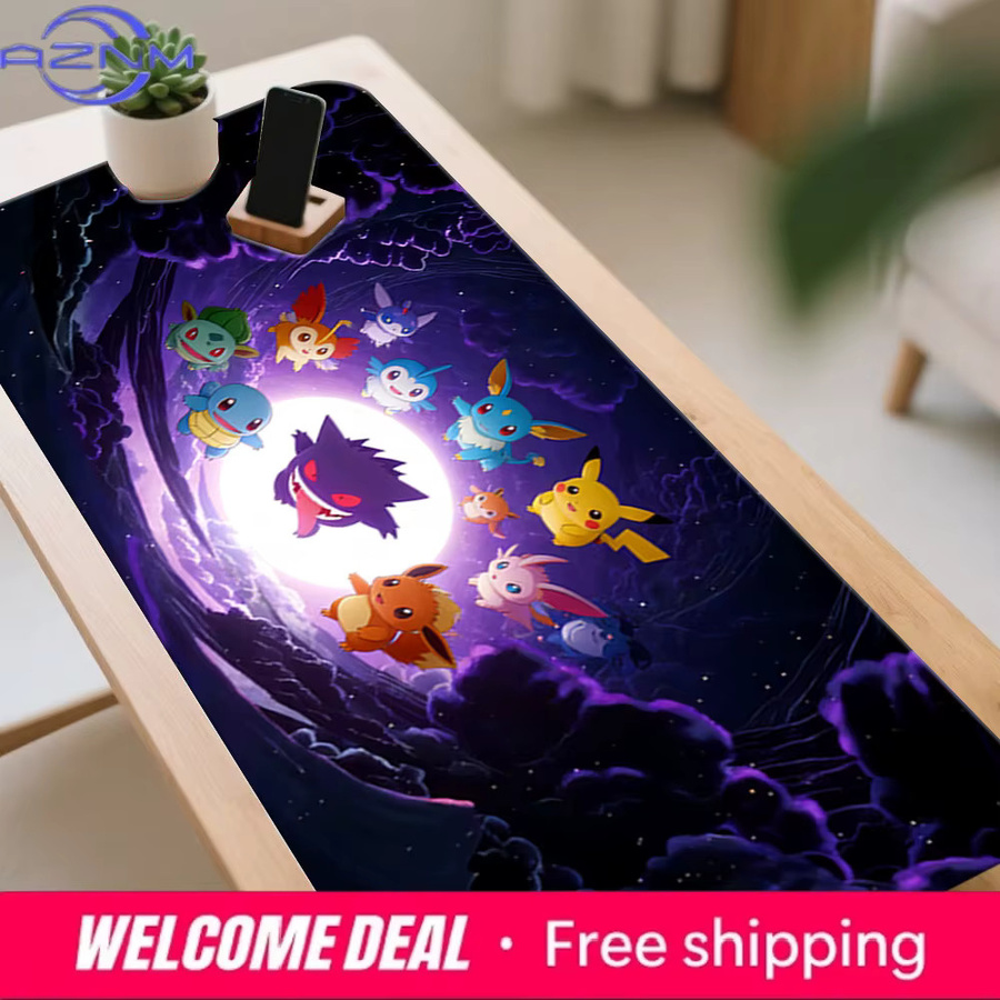 Potdemiel Pokémon Ash & Eevee Starry Desert TCG Spielmatte, Gaming-Mauspad - Bild 5