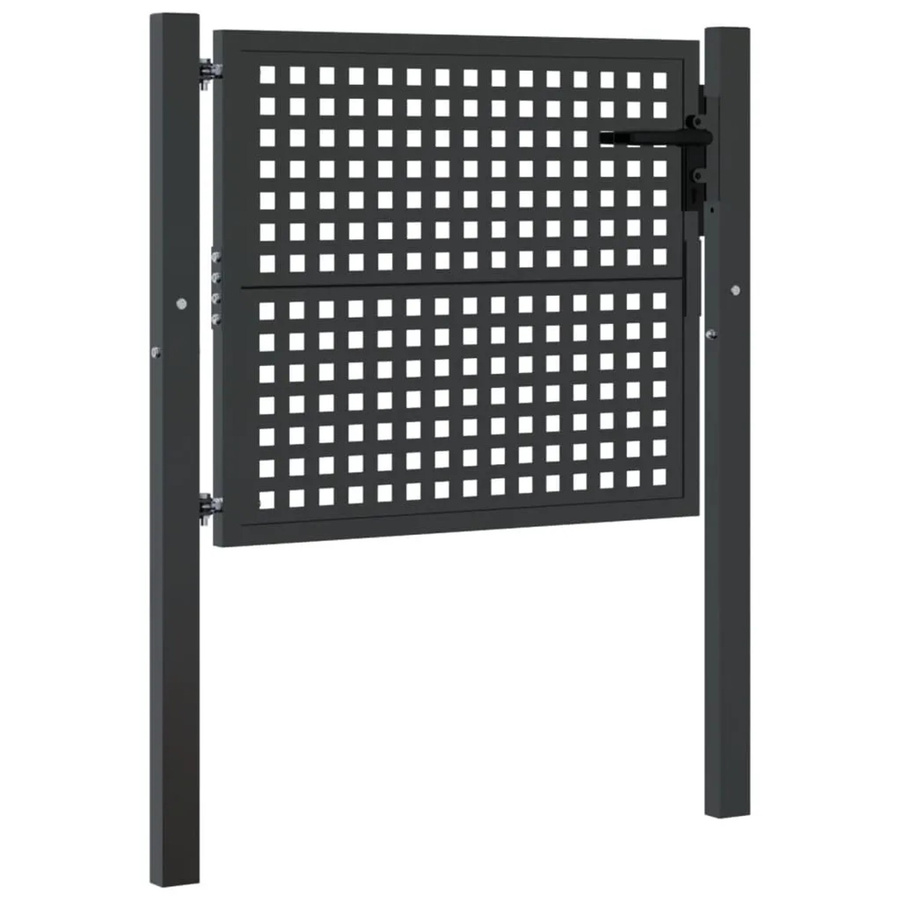 vidaXL Gartentor aus Stahl in Anthrazit mit Drahtgeflecht, B/H: 105 x 125 cm - Bild 2