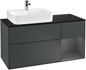 V&B Waschtischunterschrank Finion in Mattblau lackiert, Breite: 120 cm, Tiefe: 50,1 cm, Höhe: 50,1 cm - Bild 1