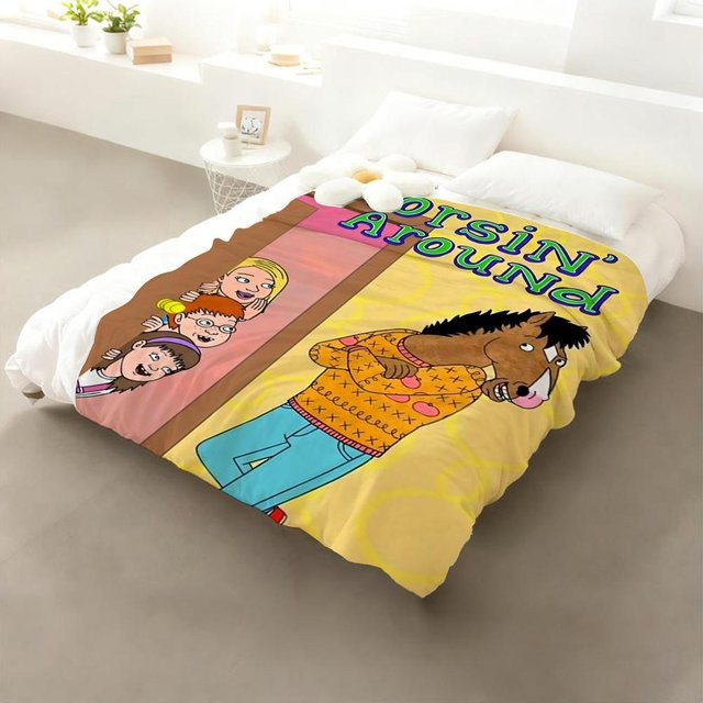 BoJack Horseman Flanell-Kuscheldecke von ChenYing01, mehrfarbig, B/B: 150 x 200 cm - Bild 1