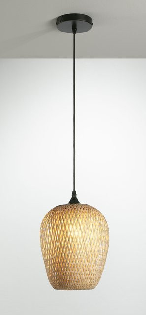 Pendelleuchte BAMBOU von casa NOVA in Braun aus Bambus und Metall mit E27 Fassung - Bild 1