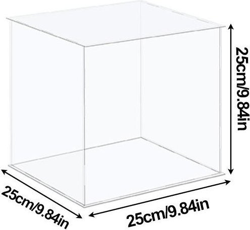 Whosee Staubdichte Aufbewahrungsbox aus Acryl mit Deckel, Transparente Vitrine als Box Organizer, B/T/H: 25 x 25 x 25 cm - Bild 1