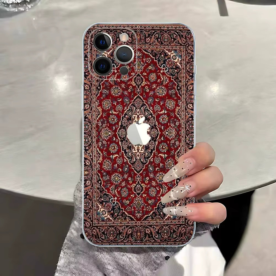 Transparente TPU-Handyhülle mit Perserteppich-Blumenmuster für Apple iPhone 11 bis iPhone 17 Pro Max, Multicolour - Bild 2