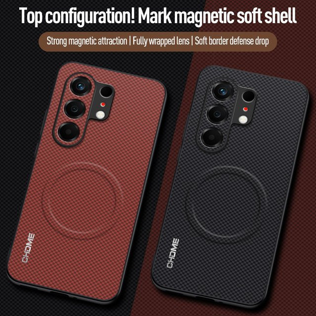EUCAGR Stoßfeste Silikon-Schutzhülle mit Auto-Magnetfunktion für Tecno Camon 50 Pro 4G, Farbe: Rot - Bild 1