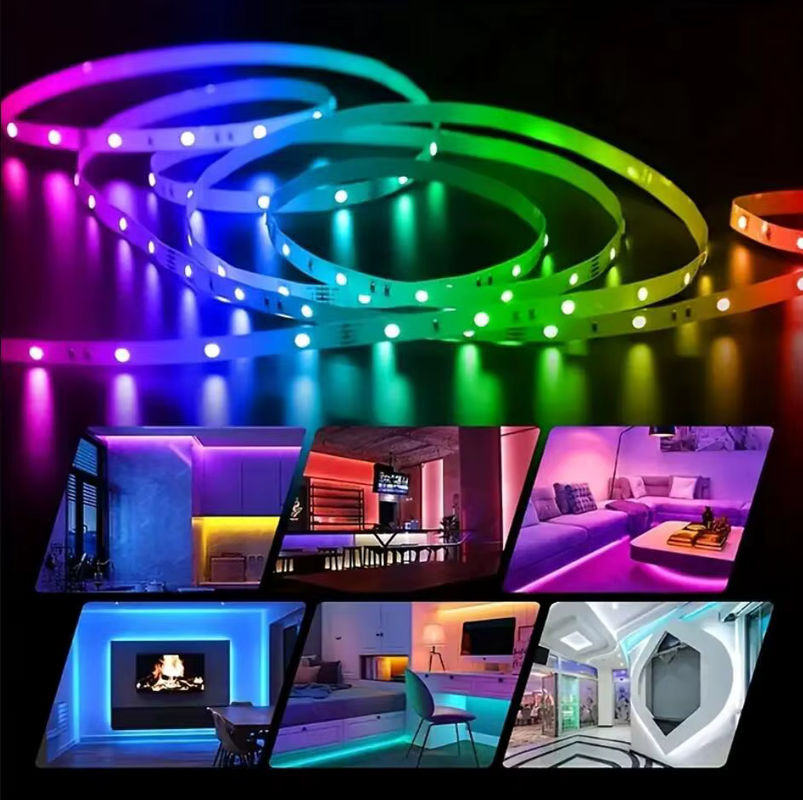 KcoiiFun RGBW LED Streifen Set mit Bluetooth und WLAN, 5050 SMD Diode, 12V, Wasserdicht, inklusive Netzteil und Fernbedienung, Multicolour - Bild 4
