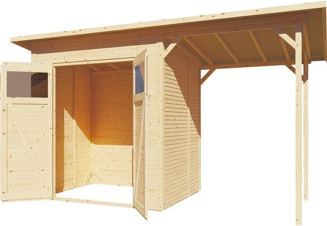 Bertilo Gerätehaus Pent Modern 2 Plus in Natur - Bild 1