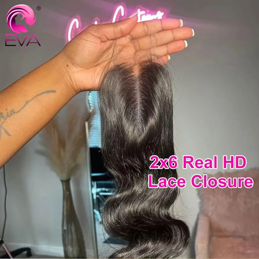 Eva Hair HD Lace Closure 6 Zoll Echthaar, Mittelteilung - Bild 2