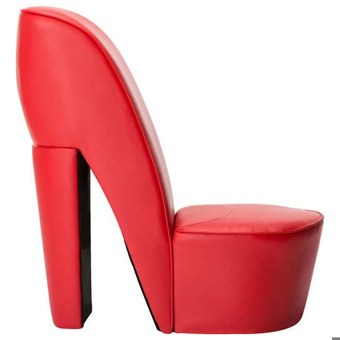 Design Stuhl in High-Heel-Form von Prolenta bv in Rot aus Kunstleder - Bild 3