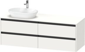 Duravit Waschtischunterschrank Ketho.2 in Weiß Matt, wandhängend mit 4 Schubladen, Breite: 160 cm, Tiefe: 55 cm - Bild 1