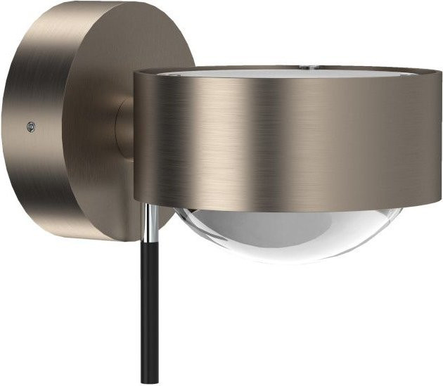 Top Light Puk Mini Wall Wandleuchte in Nickel matt mit Glas Linse klar - Bild 1