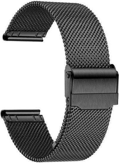 Got Now Uhrenarmband Edelstahl, Mailänder, 16 mm, schwarz, Unisex - Bild 1
