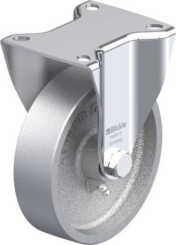 Blickle Bockrolle BK-G 125G-1 in Silber und Grau mit 125 mm Rad-Durchmesser und 350 kg Tragfähigkeit - Bild 1