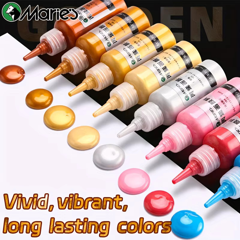 Marie's 2-teiliges Metallic-Acrylfarben-Set in Braun mit glänzenden Pigmenten, 2 x 50 ml - Bild 3
