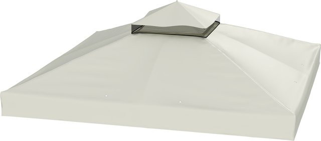 Outsunny Ersatzdach für Pavillon aus Polyester, wasserdicht und UPF 50+, Hellgrau, B/T: 300 x 300 cm - Bild 1