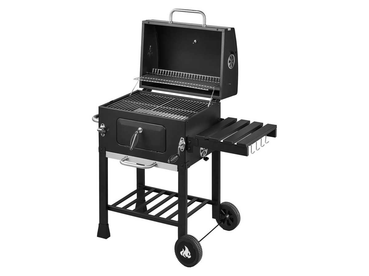 GRILLMEISTER Holzkohle-Komfortgrill Kettle aus verchromtem Stahl in Schwarz - Bild 3