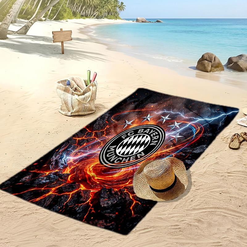 FC Bayern München Strandtuch, schnelltrocknendes und weiches Handtuch, B/H: 70 x 140 cm, Multicolor - Bild 2