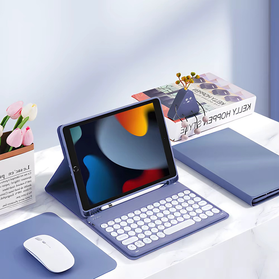 CASEPOKE kabellose Bluetooth-Tastatur mit runden Tasten und geräuschlosem Tippen für iPad, Samsung, Xiaomi, Google und Huawei - Bild 4