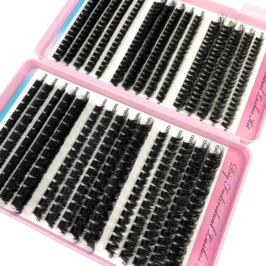 UMIRYAO Wimpernbuch, 500 Stück, Wispy-Wimpern, 10–18 mm, Unisex - Bild 3