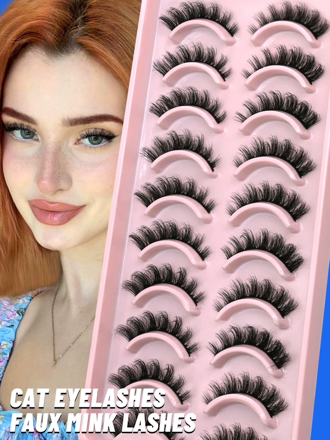 Veltrinay Falsche Wimpern, russische Streifenwimpern - Bild 2