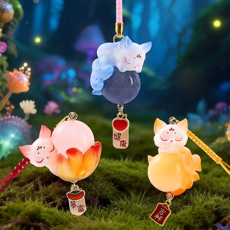 Bandai Neun-Schwänziger Fuchs Blind Box Kristallanhänger, Ornament - Bild 4