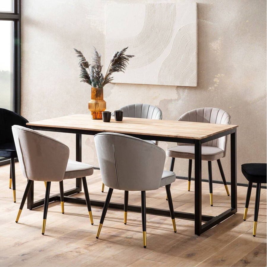 Wohnling Esstisch aus Akazie Massivholz in Braun im Loft-Style B/H/T: 120 x 76 x 60 cm - Bild 2