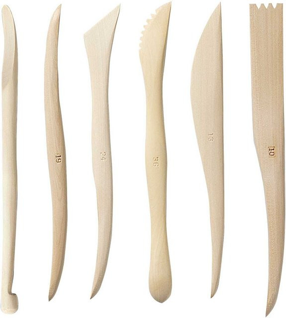 Rico Design Modellierwerkzeug klein, 6-teilig, beige - Bild 1
