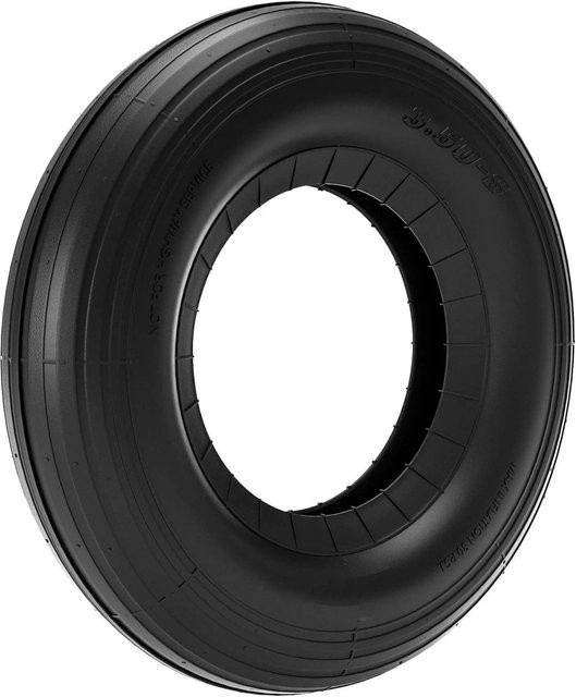 Wiltec Reifenmantel 3.50-8 für Schubkarren, Tragkraft 130 kg, Maße: B: 350 mm, H: 100 mm - Bild 1