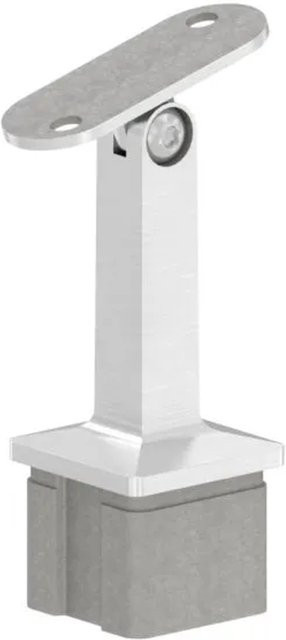 FeNau Handlaufhalter mit Gelenk für Vierkantrohr 40x40x2 mm aus Edelstahl in Silber matt - Bild 1
