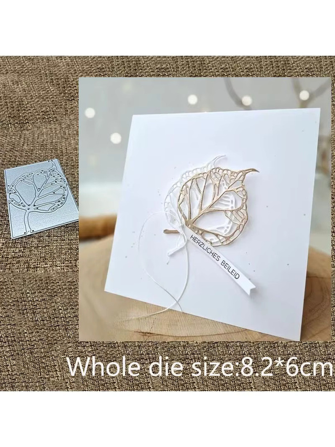 XLDesign Craft Metall-Schablonenform Blattrahmen für Bastelarbeiten und Scrapbooking - Bild 2