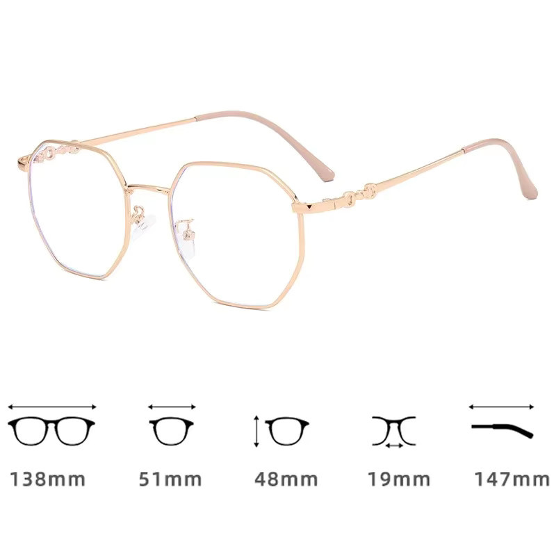 NAPAGE Sonnenbrille, hexagonal, Vollrand, Metall, gold, Unisex - Bild 4