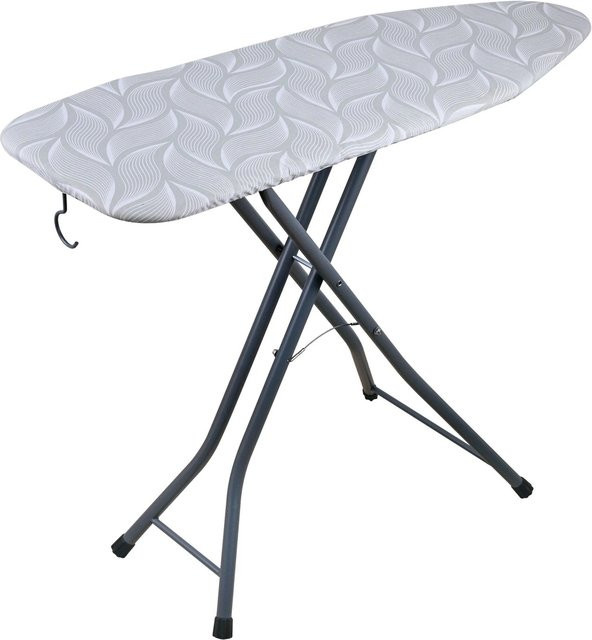 Relaxdays 2-in-1 Bügelbrett klappbar aus Stahl in Anthrazit Grau Weiß, höhenverstellbar und wandmontierbar, Breite: 109,5 cm - Bild 1