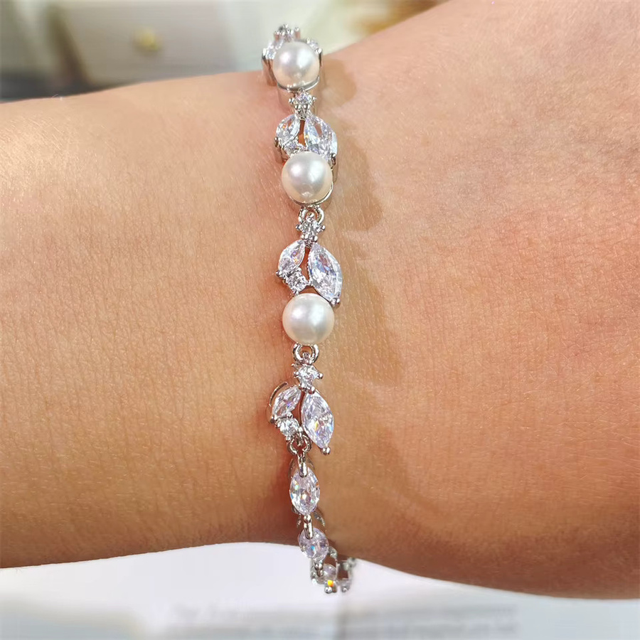 ZAKOL Armband, Zirkonia, Perle, Silber, Damen - Bild 2
