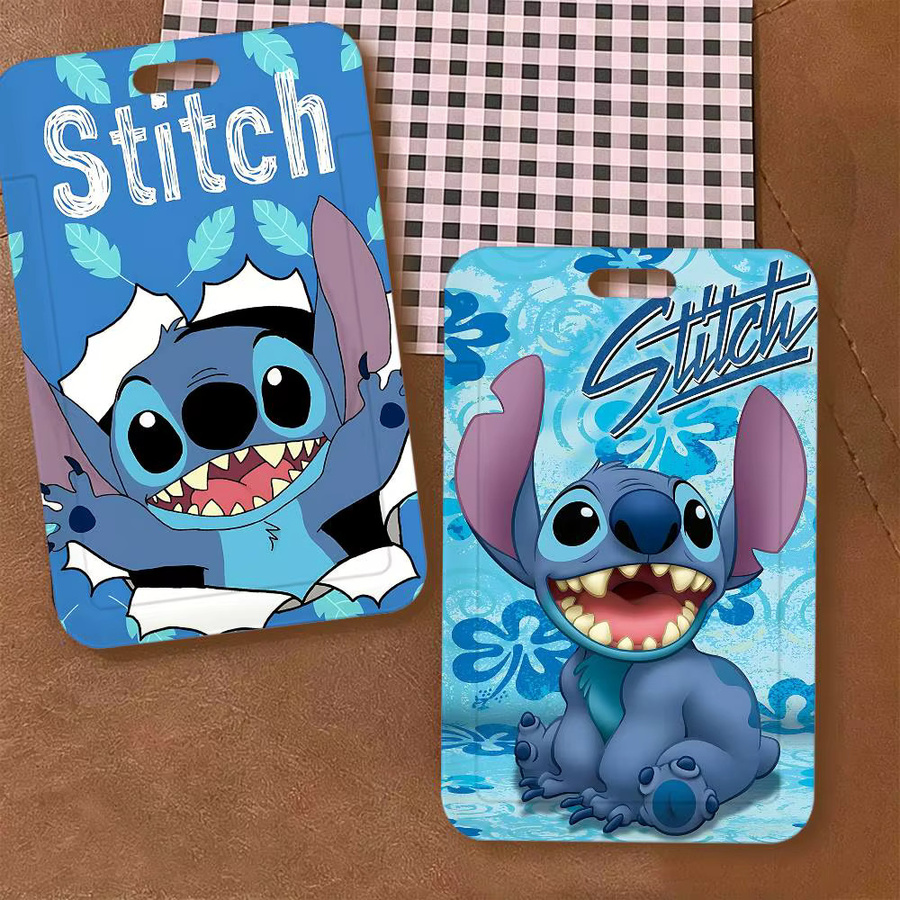 52TOYS Ausweishalter mit Stitch-Print und abnehmbarem Schlüsselband in Blau - Bild 3