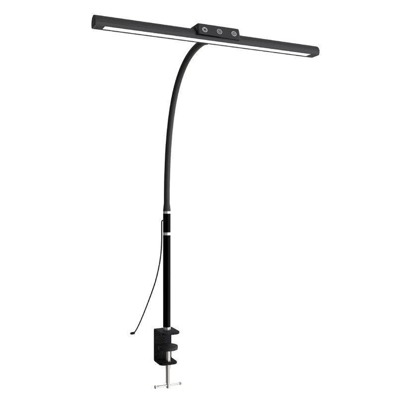 TLEDMP Dimmbare LED-Schreibtischlampe in Schwarz mit flexiblem Schwanenhals und Touch-Bedienung für Home-Office, Lesen und Arbeiten, B/T/H: 70 x 42 x 42 cm - Bild 5