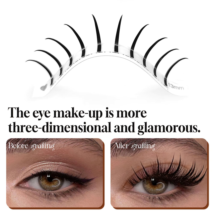 CoMango Fairy Spikes Wimpern, 12 Reihen, 8–15 mm, Unisex - Bild 2