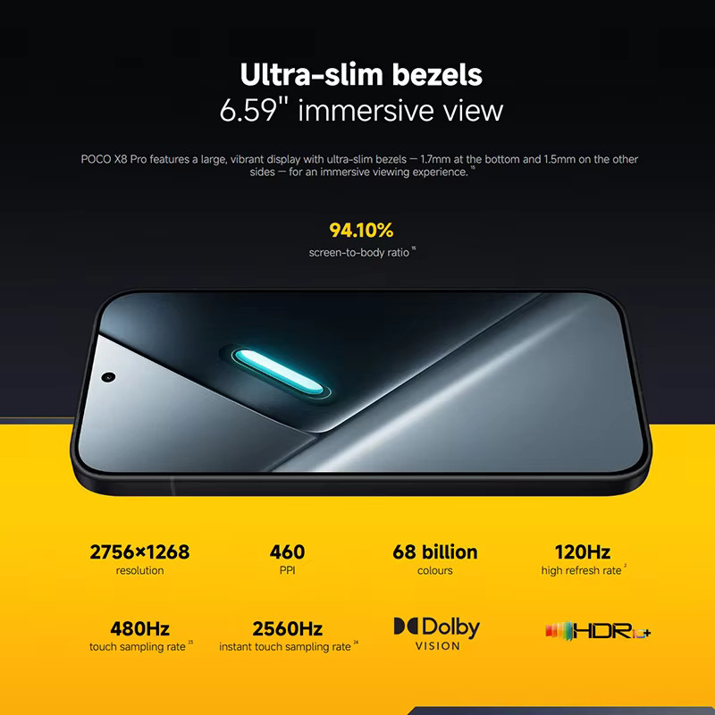 Xiaomi POCO X8 Pro Smartphone Black mit 6,59 Zoll Display, Dimensity 8500-Ultra, 6500 mAh Akku und 50MP Sony IMX882 Sensor mit OIS - Bild 3