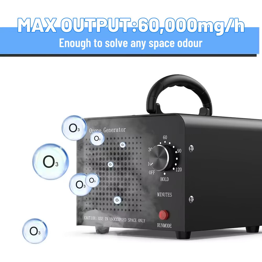 Podofo Ozongenerator 60000mg Luftreiniger in Schwarz zur Entfernung von Formaldehyd und Gerüchen für Auto und Zuhause - Bild 2