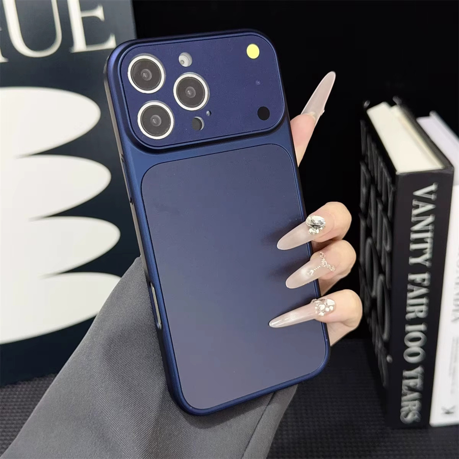 Stoßfeste Acryl Handyhülle mit Glaslinsenschutz für Apple iPhone 17 Air 16 Plus 15 14 13 12 11 Pro Max in Matt Silver - Bild 2