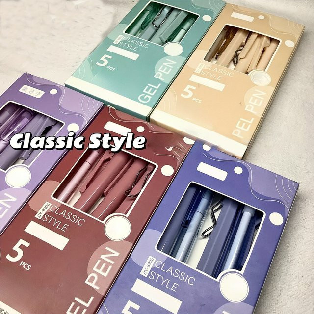 Morandi Gel-Stifte Set mit 5 Farben, schnell trocknende Tinte und mittlere Spitze, 5 Stück - Bild 1