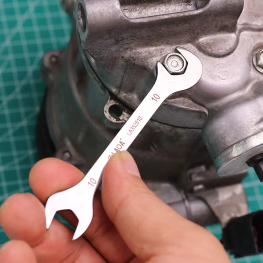 LAOA Mini Doppel-Maulschlüsselsatz aus Edelstahl in Silber für Autoreparaturen - Bild 5