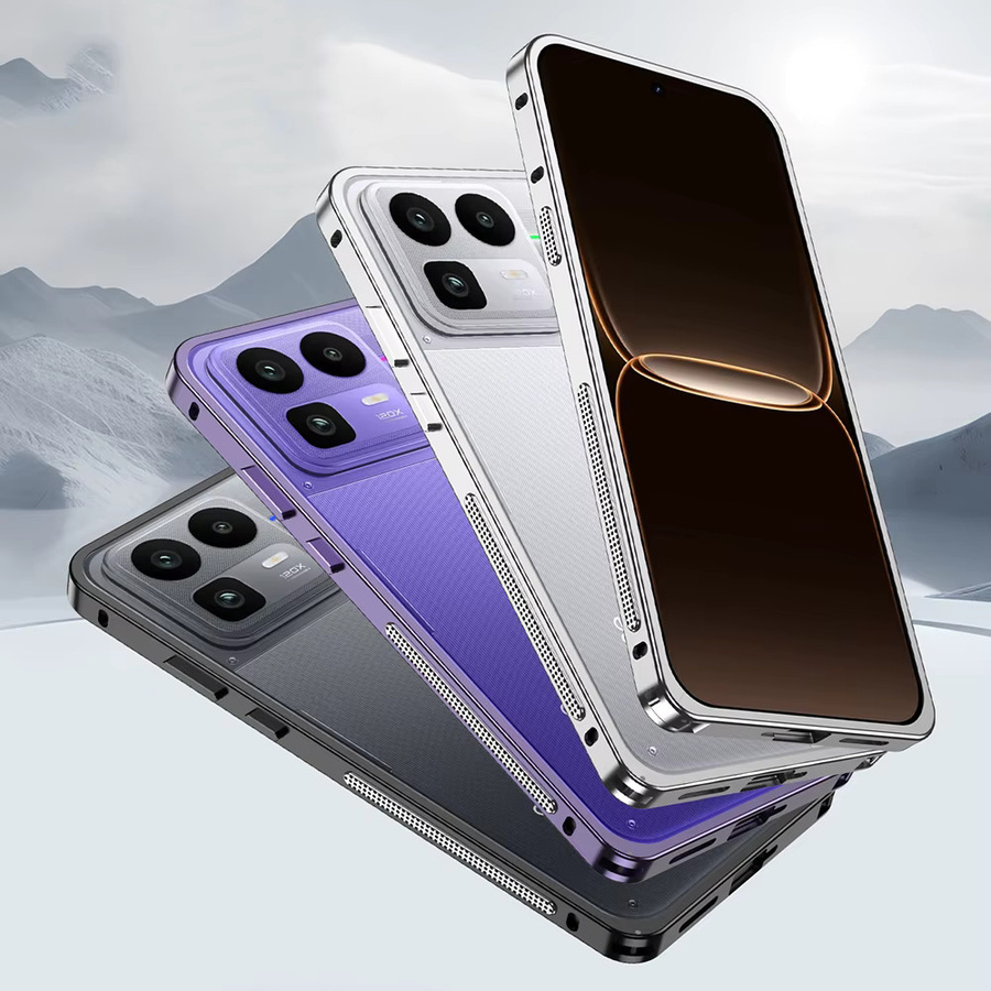 Realme Neo 8 5G Handyhülle aus Aluminiumlegierung mit Metallrand in Silber - Bild 4