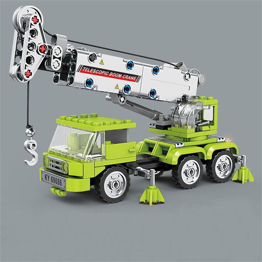 Yiran toy 4-in-1 Ingenieur-Gabelstapler Bagger Kran Baufahrzeug ab 6-12 Jahren - Bild 1